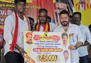  பள்ளி மாணவர்களுக்கு த.வெ.க., துண்டு: அமைச்சர் ஸ்ரீநாத் செயலால் புதிய சர்ச்சை