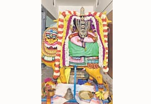 வெங்கடரமண சுவாமி கோவிலில் சிம்ம வாகனத்தில் திருவீதி உலா