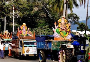  விநாயகர் சிலைகள் விஜர்சன ஊர்வலம்