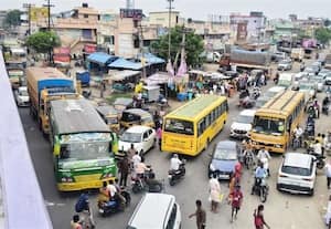  வேப்பூரில் 'டிராபிக் ஜாம்' வாகன ஓட்டிகள் அவதி