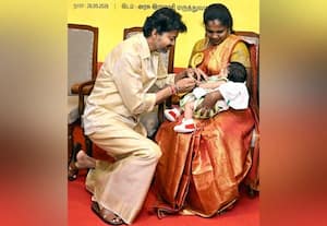  மும்மத குழந்தைகளுக்கு முதல் மூன்று தங்க மோதிரம் மதுரை அரசு மருத்துவமனையில் முதல்வர் விஜய் வழங்கினார்