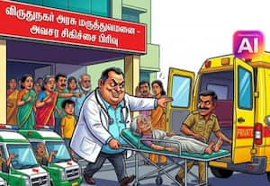 விருதுநகர் அரசு மருத்துவமனை பணியாளர்கள் ஒத்துழைப்புடன்  நோயாளிகளை தனியார் ஆம்புலன்ஸ்களில் அனுப்புவது தொடருது