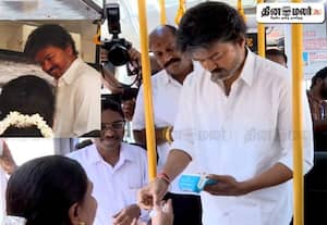 மகளிர் வெற்றி பயண திட்டம் துவக்கம்; பெண்களுக்கு இலவச டிக்கெட் வழங்கினார் முதல்வர் விஜய்