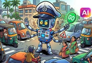 போக்குவரத்து ஒழுங்குபடுத்தும் வேலையை இனி ரோபோ செய்யும்!