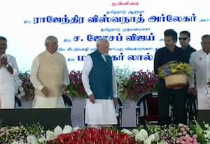 மத்திய, மாநில அரசுகள் இணைந்து செயல்பட வேண்டும்: பிரதமர் முன்னிலையில் முதல்வர் விஜய் பேச்சு