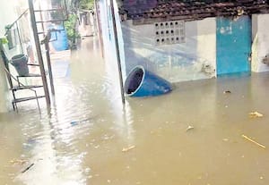 மழைநீருடன் புகுந்த கழிவுநீர்-பாம்புகள் படையெடுப்பு கட்டபொம்மன் வீதி குடியிருப்புவாசிகள் தவிப்பு