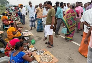 தனியார் இடத்தில் மீன் விற்பனைக்கு தடை இ.சி.ஆரில் சாலையோரம் விற்றதால் பரபரப்பு