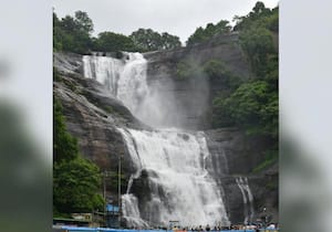 மேற்குத் தொடர்ச்சி மலைப் பகுதிகளில் பெய்து வரும் தொடர் மழை காரணமாக குற்றால அருவிகளில் நீர்வரத்து அதிகரித்துள்ளது.
