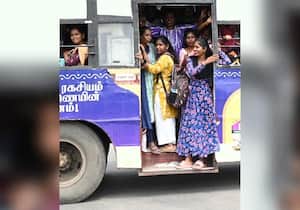 மாணவர்களுக்கு இணையாக மாணவிகளும் சென்னை மாநகர பேருந்துகளில் படியில் ...
