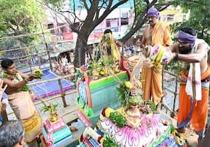 மதுரை எல்லீஸ்நகர் முச்சந்தி மஹா கணபதி கோயில் கும்பாபிஷேகத்தை முன்னிட்டு ...