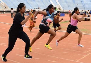 தமிழ்நாடு முதல்வர் கோப்பைக்கான தடகள போட்டிகள் கோவை நேரு ஸ்டேடியத்தில் ...