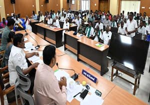 மதுரை கலெக்டர் அலுவலகத்தில் விவசாயிகளுக்கான குறைதீர் கூட்டம் கலெக்டர் ...