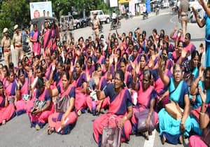 கால முறை ஊதியம் உள்ளிட்ட கோரிக்கைகளை வலியுறுத்தி, அங்கன்வாடி ...