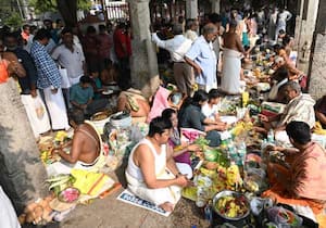 தை அமாவாசையை முன்னிட்டு முன்னோர்களுக்கு தர்ப்பணம் கொடுக்க மயிலாப்பூர் ...