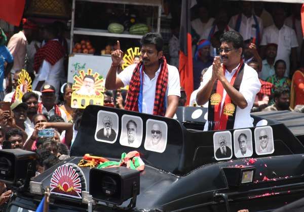 திருக்கோவிலூர் தொகுதி திமுக வேட்பாளர் கவுதமசிகாமணியை  ஆதரித்து துணை முதல்வர் உதயநிதி ஸ்டாலின் பிரசாரம் செய்தார்.