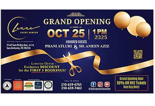 On Oct., 25th Lunna Event Center — A New Beginning in San Antonio