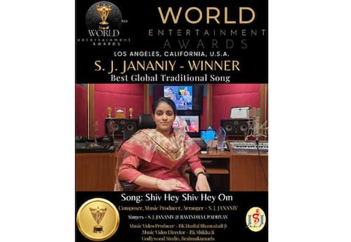  Film Composer S. J. Jananiy 's song won Best Global Traditional Song