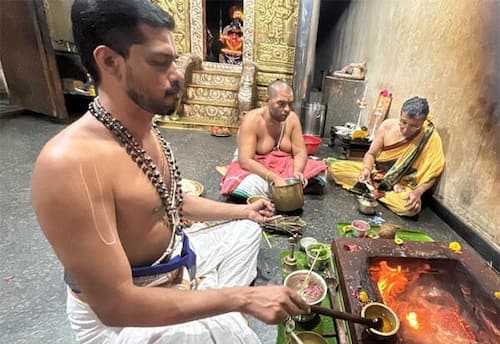  கல்பாதி ஸ்ரீ பிரசன்ன மகாகணபதி கோவிலில் மிருத்யுஞ்சய ஹோமம்