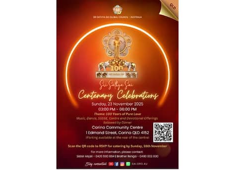 ஆஸ்திரேலியாவில் சத்யசாய் பாபா நூற்றாண்டு விழா கொண்டாட்டங்கள்