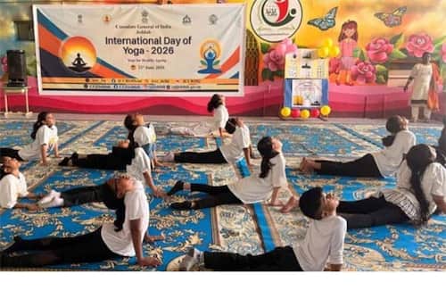  சவூதியில் யோகா விழிப்புணர்வு: இந்திய பள்ளியில் மாணவர்கள் உற்சாக பங்கேற்பு