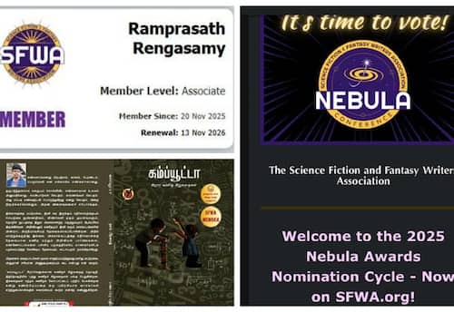 SFWA-வின் முதல் தமிழ் உறுப்பினர்: உலக அறிவியல் புனைகதை இலக்கியத்தில் ஒரு வரலாற்றுச் சிறப்புமிக்க மைல்கல்