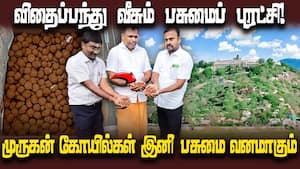 ஆறுபடை முருகன் கோயில்கள் இனி பசுமை சோலை வனமாகும்  Oasis Forestation Project God Murugan Mountain