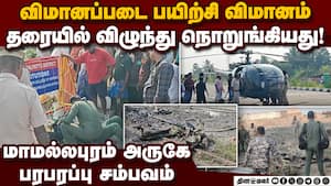 பயிற்சியின்போது கீழே விழுந்த விமானம்: உயிர் தப்பிய பைலட்  IAF 