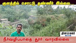 குளத்தில் சொட்டு தண்ணீர் இல்லை... நீர்வழிப்பாதை துார் வாரவில்லை...