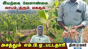 இயற்கை வேளாண்மை... லாபம் தரும் மகசூல்... அசத்தும் எம்.பி.ஏ.,பட்டதாரி img