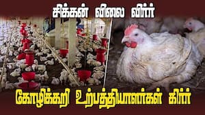 கறிக்கோழி உற்பத்தி விலையை அதிகரிக்கக்கோரி போராட்டம் | Tamilnadu Broiler farmers are Sit-in protest