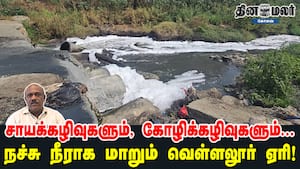 சாயக்கழிவுகளும், கோழிக்கழிவுகளும்... நச்சு நீராக மாறும் வெள்ளலூர் ஏரி!
