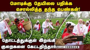 பழங்குடியினரின் அர்ப்பணிப்பு  அசாமை உயர்த்தியது: மோடி பெருமிதம் PM Modi visits tea garden in Assam | 