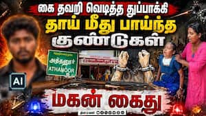 நாட்டுத் துப்பாக்கி வெடித்து  தாய் படுகாயம்: மகன் கைது  