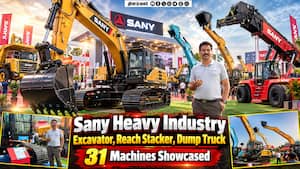 Sany Heavy Industry  Excavator, Reach Stacker, Dump Truck  31 Machines Showcased
