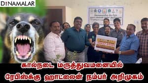 கால்நடை மருத்துவமனையில்  ரேபிஸ்க்கு ஹாட்லைன் நம்பர் அறிமுகம்