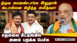 உதயநிதி பெயரை சொல்லி விளாசிய அமித்ஷா amit shah speech in nellai bjp meeting  